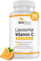 Vitamina C Liposomal, 1400 mg por dosis, 180 cápsulas