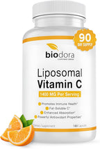 Biodora Liposomal Vitamin C, 1400 mg, 180 cápsulas