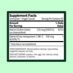 WellWithAll Vitamina D3 5000 UI (125 mcg) con Vitamina K2 100 mcg - 60 Cápsulas Veganas