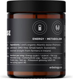 Erbology Polvo de Dulse Orgánico del Atlántico 3.2 oz (90 g) - 90 Porciones - Rico en Yodo y Hierro - Sin OGM