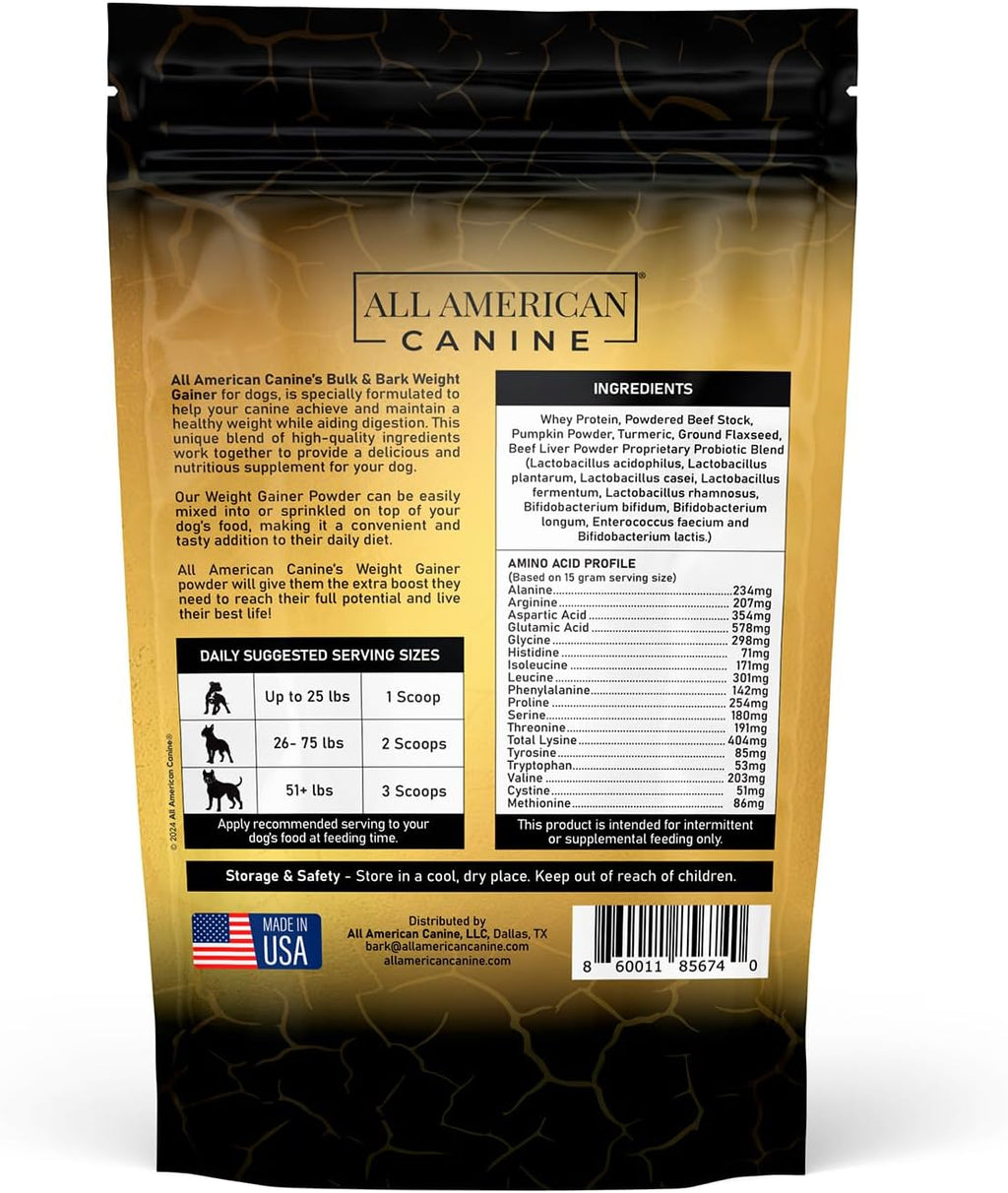 All American Canine - Weight Gainer y Digestive Aid para Perros