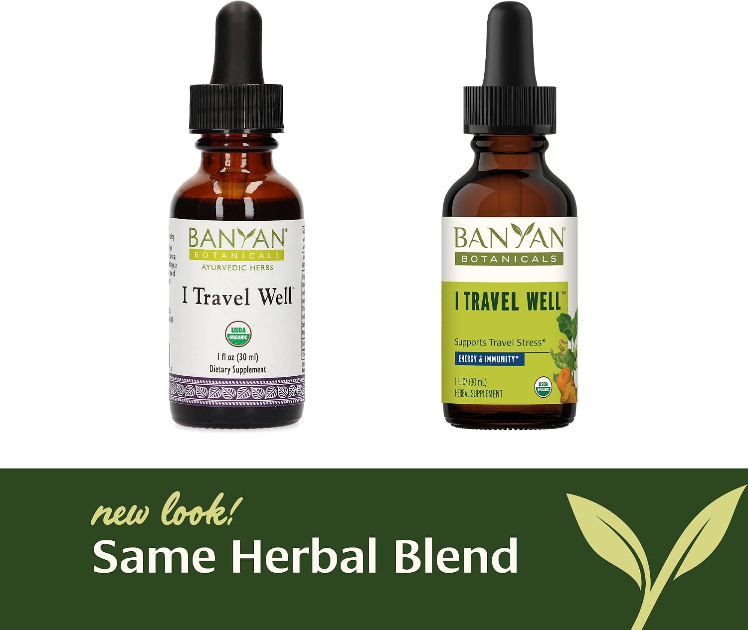 Banyan Botanicals I Travel Well Liquid Extract - Travel Immune Support - with Ashwagandha and Ginger - 30 ml (1 fl. oz.) - Organic, Vegan