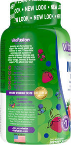 Vitafusion Gominolas Multivitamínicas para Hombres, Sabor a Bayas, 150 unidades