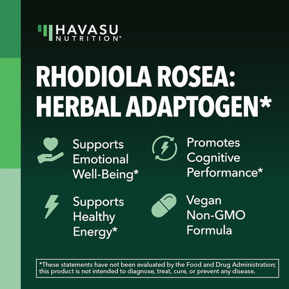 Rhodiola Rosea Cápsulas - Adaptógeno Herbal – Equilibrio emocional: Favorece un estado de ánimo equilibrado y una – Image 3