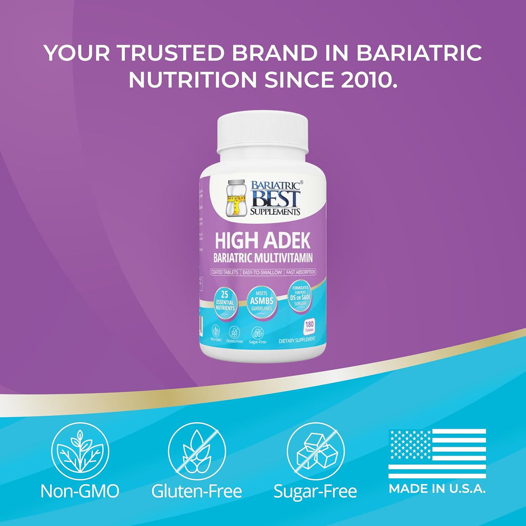 Bariatric Best High ADEK Multivitamínico - 180 Comprimidos (3 Meses)