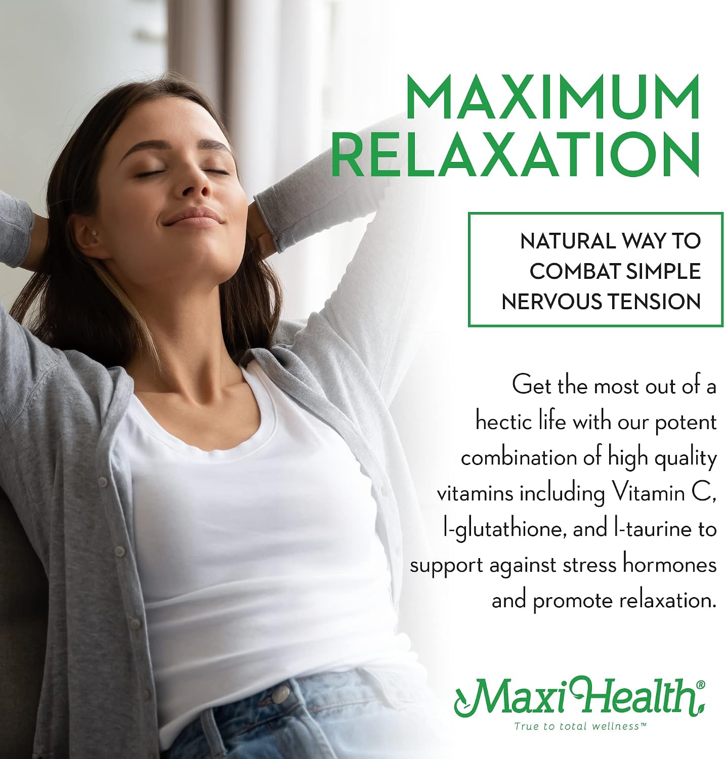 Relax to The Max Fórmula para el Estrés – 60 Cápsulas
