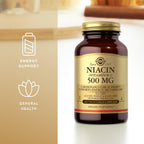 Niacina 500mg Solgar 100 Cápsulas