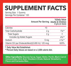 Gomitas de Vitamina D3 5000 UI - Just Nutrients - 120 Gomitas con Sabor a Fresa - Sin Gluten, No GMO