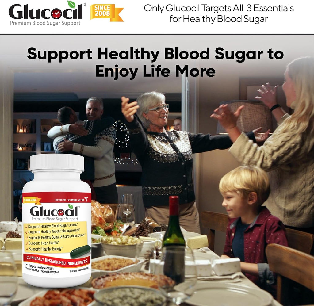 Glucocil – Cápsulas Blandas – Apoyo para el Azúcar en Sangre