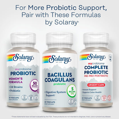 Solaray Bacillus Coagulans Probiótico - 5.000 Millones de Microorganismos Vivos - 60 Cápsulas Veganas – Image 6