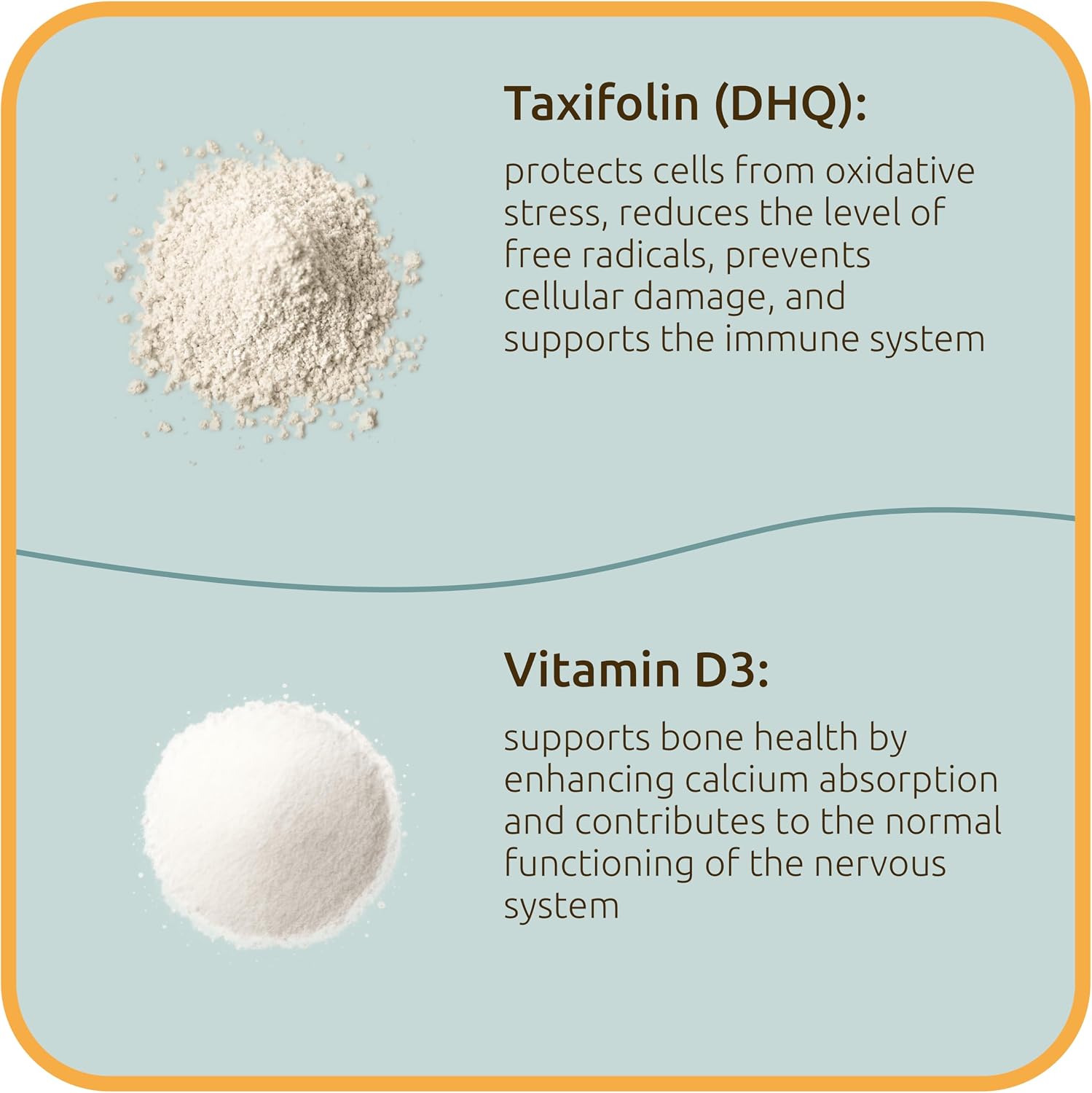 Taxifolina (Dihidroquercetina) + Vitamina D3 – 530 mg, 60 Cápsulas Veganas – Antioxidante y Salud Ósea