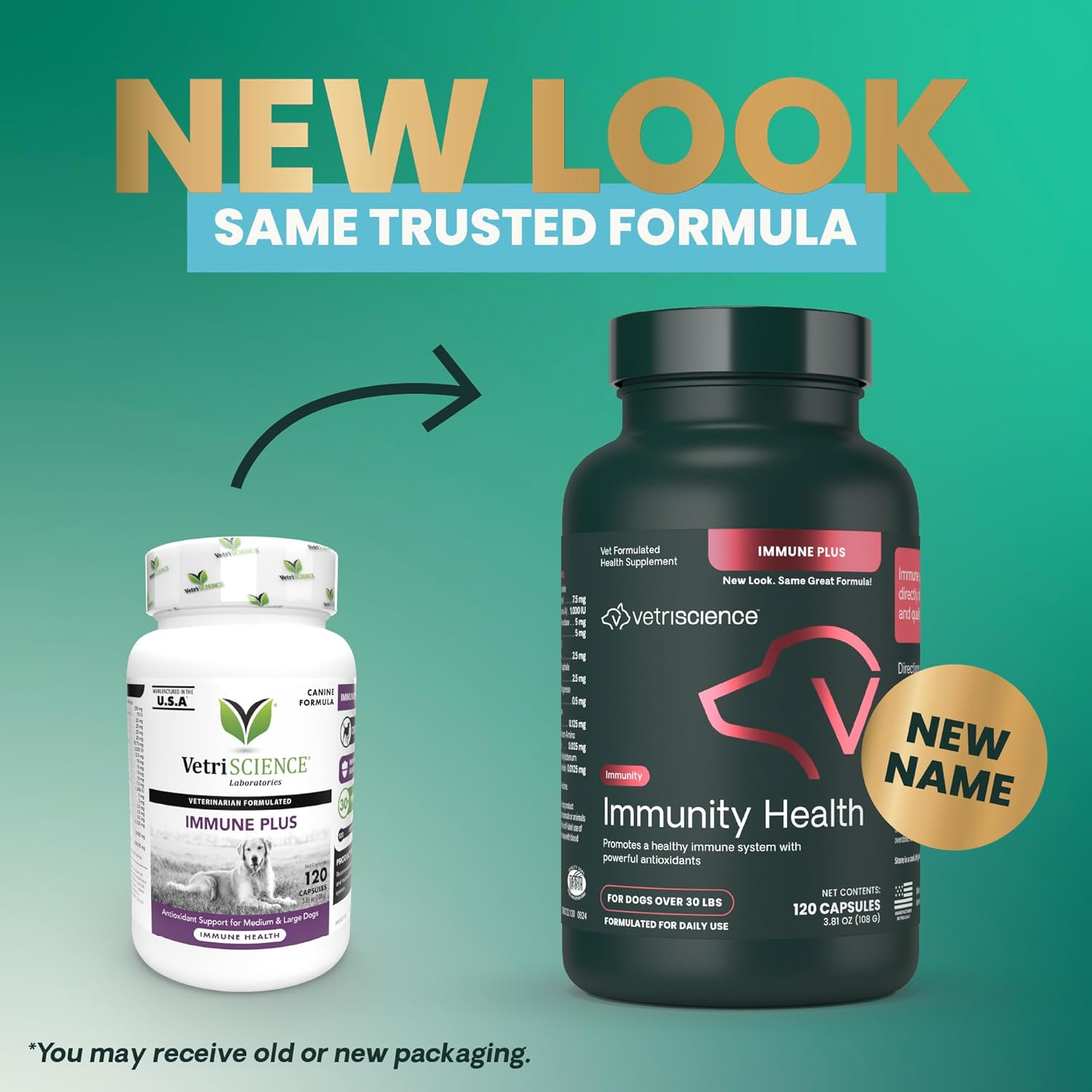 VetriScience Immunity Health - Complemento Antioxidante para Perros Medianos y Grandes, 120 Cápsulas