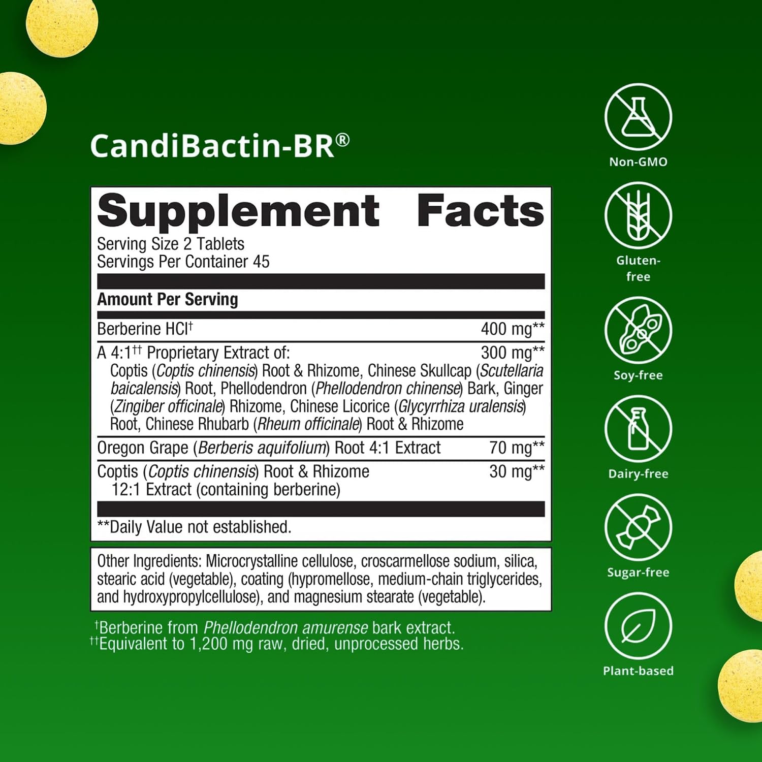 Metagenics CandiBactin‑BR – Berberina Concentrada para el Soporte Intestinal – 90 Comprimidos