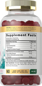 Carlyle Stress Support Gummies - 50 Gominolas con GABA y L-Teanina - Sabor Fresa y Limón - Sin Gluten y No GMO