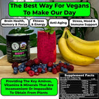 Vegan's Best Friend - Multivitamínico Vegano con Creatina, B12, D3, Zinc y Taurina - 40 Dosis