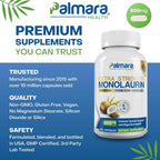 Palmara Health Extra Strength Monolaurin 1.600 mg por Dosis, 800 mg por Cápsula