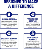 30-in-1 Multivitamínico para Adultos Mayores de 50 con Hierro - Antioxidantes