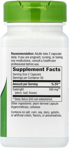 Nature's Way Eyebright Herb — 560 mg, 100 Cápsulas Veganas