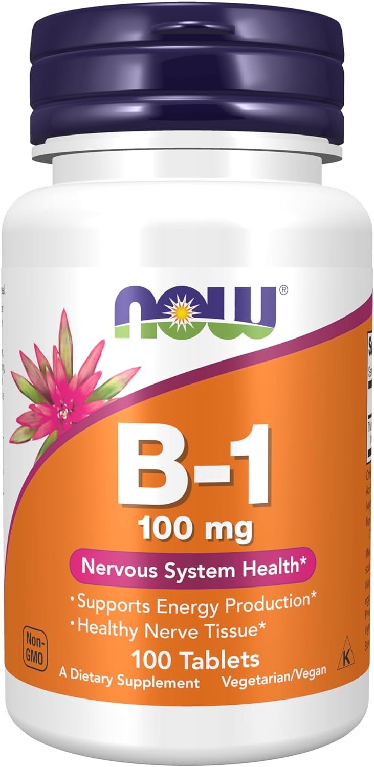 NOW Foods Vitamina B-1 (Tiamina) 100 mg - 100 Comprimidos