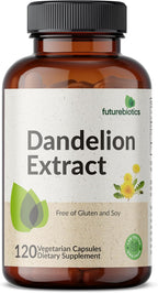 Extracto de Diente de León Futurebiotics, Hierba Diurética Tradicional, No OGM, 120 Cápsulas Vegetales