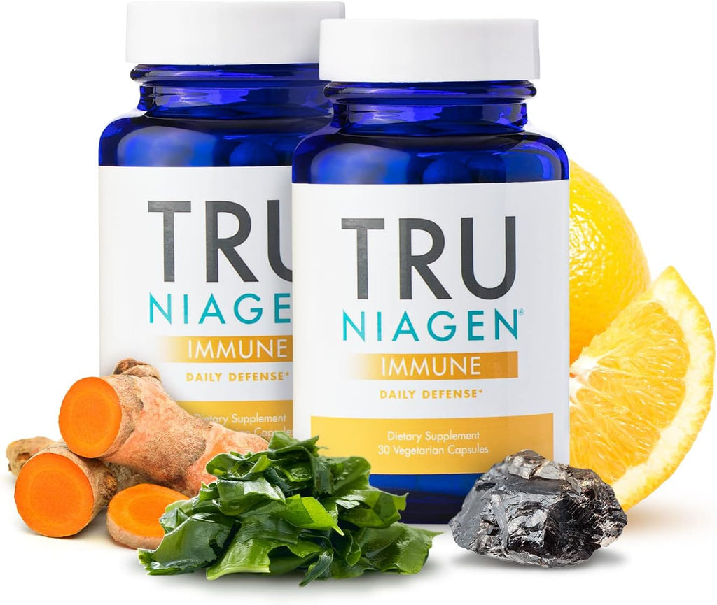 TRU NIAGEN Immune Support – Complejo para el sistema inmunitario con Niagen, Vitamina C, D3, Zinc y Theracurmin (30 cápsulas)