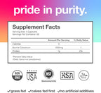 Pure Bovine Colostrum 180 Cápsulas - Sin Antibióticos ni Hormonas - De Origen Estadounidense - 100% Natural - Primer Ordeño
