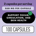 Cápsulas de Semilla de Uva Ecológicas – 520mg, 100 Cápsulas – Antioxidantes Polifenoles y OPC