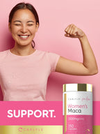 Carlyle Cápsulas de Raíz de Maca para Mujeres - 150 Cápsulas, Suplemento No OGM y Sin Gluten