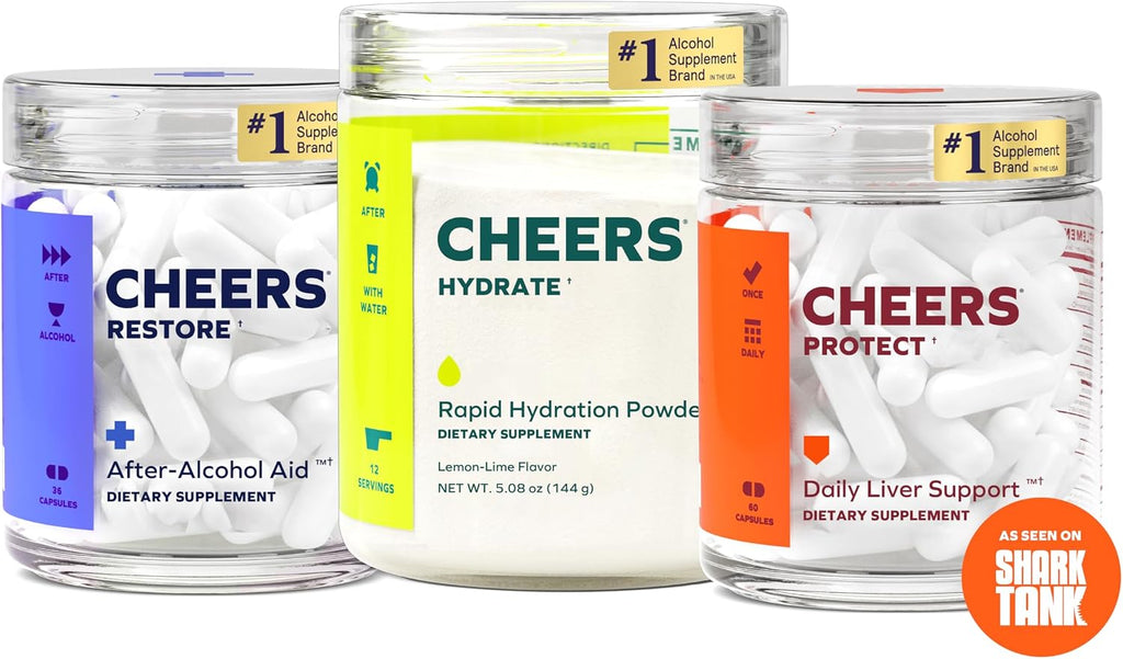 Cheers Super Combo: Restore + Protect + Hydrate con DHM, L-Cisteína y Electrolitos