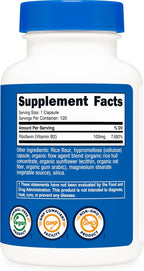 Nutricost Vitamina B2 (Riboflavina) 100mg, 120 Cápsulas - Sin Gluten y No Transgénico