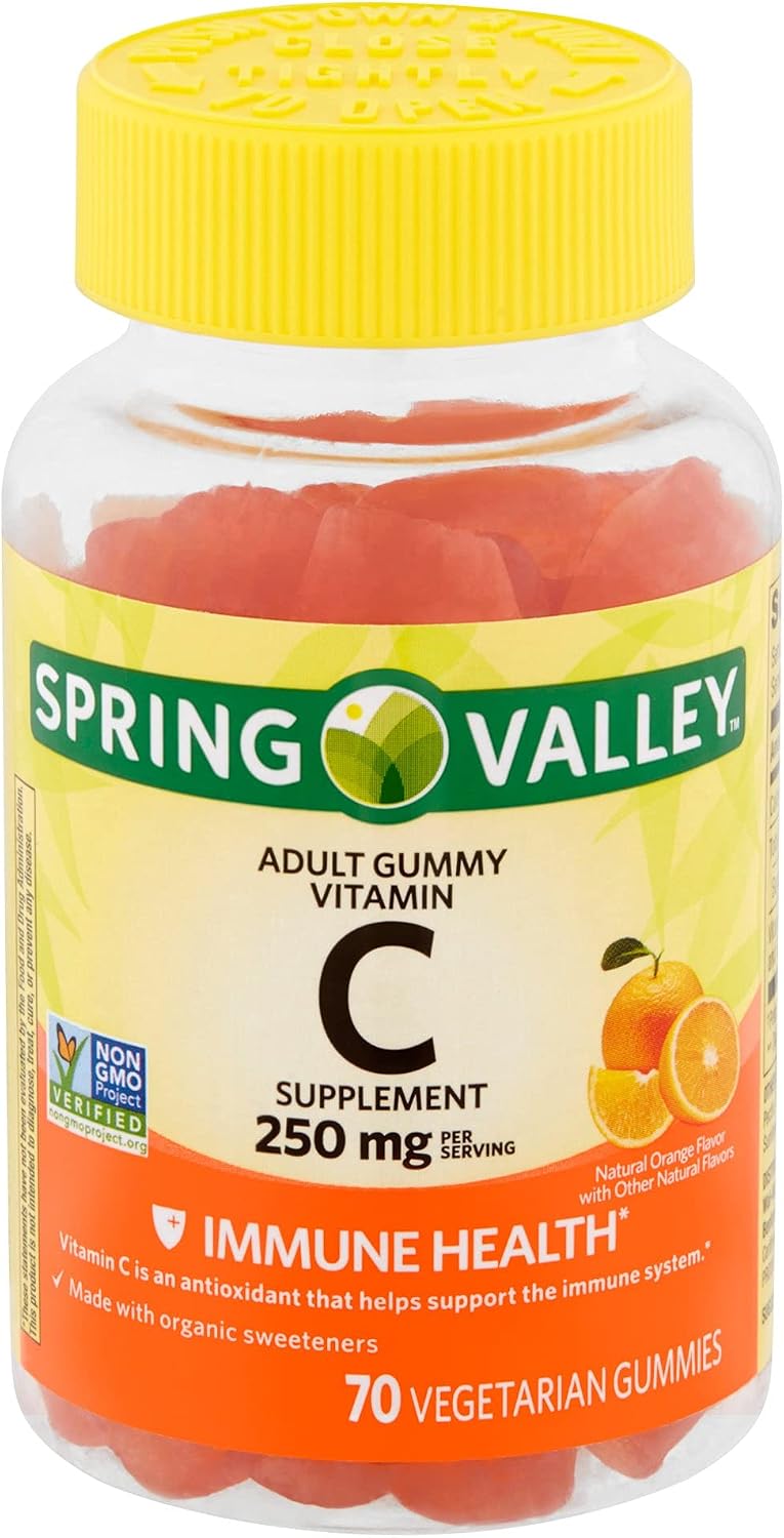 Spring Valley - Gominolas de Vitamina C 240 mg, 70 Gominolas de Naranja