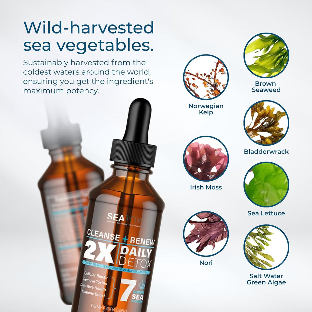 Cleanse & Renew - Superalimento Líquido - Salud Intestinal e Inmunidad - 30 Días - SeaTox