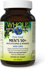 Natural Factors Whole Earth & Sea Multivitamínico y Mineral para Hombres 50+