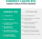 Vimergy Suplemento Líquido de Vitamina B12 Orgánica 2500 mcg, Metilcobalamina y Adenosilcobalamina, 115 ml