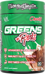 VMI Sports Greens + Reds Advanced Superfood con Probióticos y Enzimas - Sabor Chocolate (30 dosis)