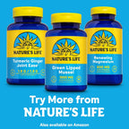 Nature's Life Mejillón de Labios Verdes 1500 mg Cápsulas para Hombres y Mujeres - Suplemento de Apoyo Articular - 30 Dosis, 90 Cápsulas