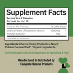 Chanca Piedra Orgánica Cápsulas 500mg - Extracto de Phyllanthus Niruri, 100 Cápsulas Veganas