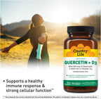 Country Life Quercetina 500 mg con Vitamina D3 800 UI – 90 Cápsulas