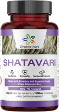Cápsulas de Raíz de Shatavari en Polvo - Complemento Alimenticio para el Bienestar Femenino y la Vitalidad Diaria - 100% Puro y Natural, Vegano, Sin Gluten