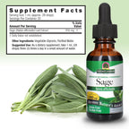 Nature's Answer Extracto Líquido de Salvia Sin Alcohol - 30ml
