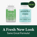 Greens First Vitamina D3+K2 - 60 Cápsulas Vegetales