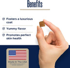 Healthy Pup Suplementos de Aceite de Pescado para Perros - 180 Golosinas Masticables - Omega 3, EPA, DHA, Biotina y Vitamina E - Piel y Pelaje Saludables