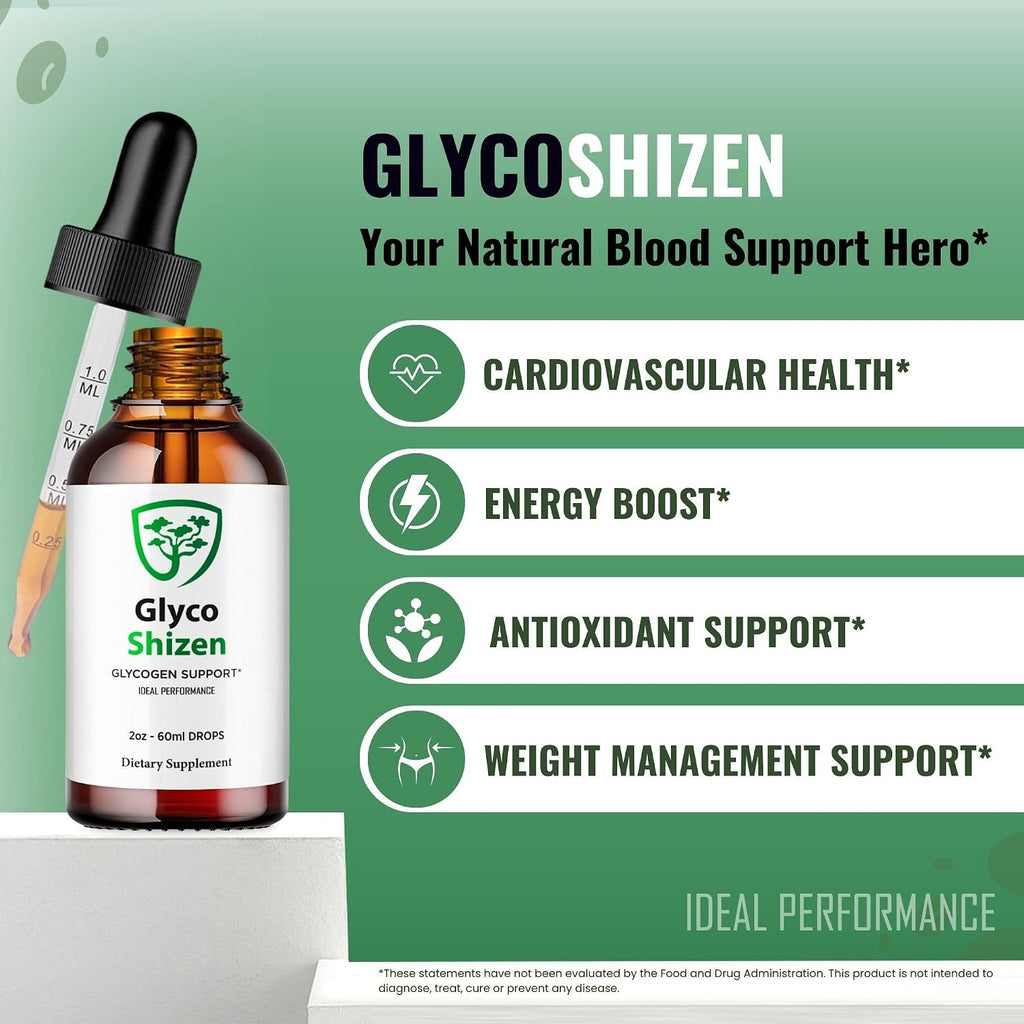 Glyco Shizen Drops - Suplemento Líquido Natural para Niveles Estables y Circulación (5 Pack)