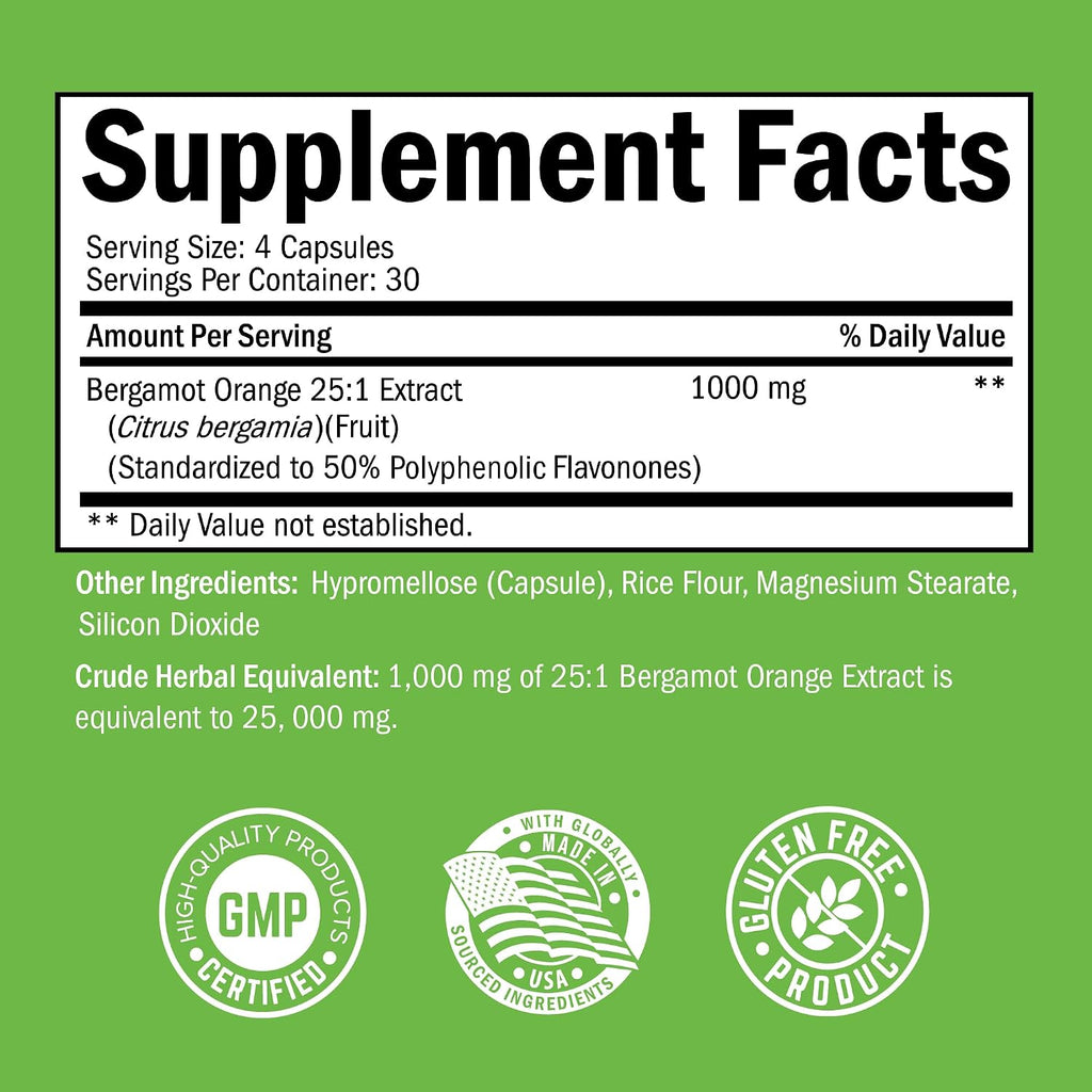 Citrus Bergamot 1000mg - BioSchwartz - 120 Cápsulas Mini