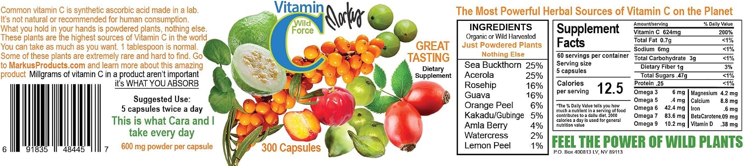 Cápsulas de Vitamina C Wild Force de Markus