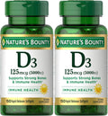 Nature's Bounty Vitamina D3 5000 UI, Softgels, 150 unidades (Paquete de 2)