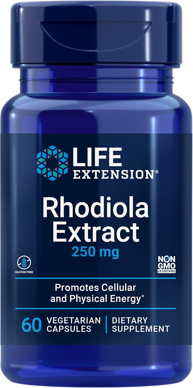 Life Extension Extracto de Rhodiola rosea, 250 mg, 60 Cápsulas Vegetarianas