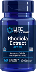 Life Extension Extracto de Rhodiola rosea, 250 mg, 60 Cápsulas Vegetarianas