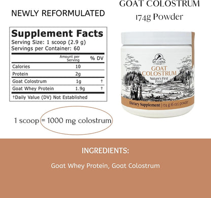 Mt. Capra Calostro de Cabra | Grass-Fed, Alto en Inmunoglobulinas | 60 Servicios - 174 g – Image 2