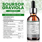Extracto Líquido de Graviola (Soursop) Orgánico - Tintura de Soursop Bitters, 1 Fl Oz (Pack de 2)